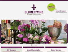 Tablet Screenshot of blumen-wind.de